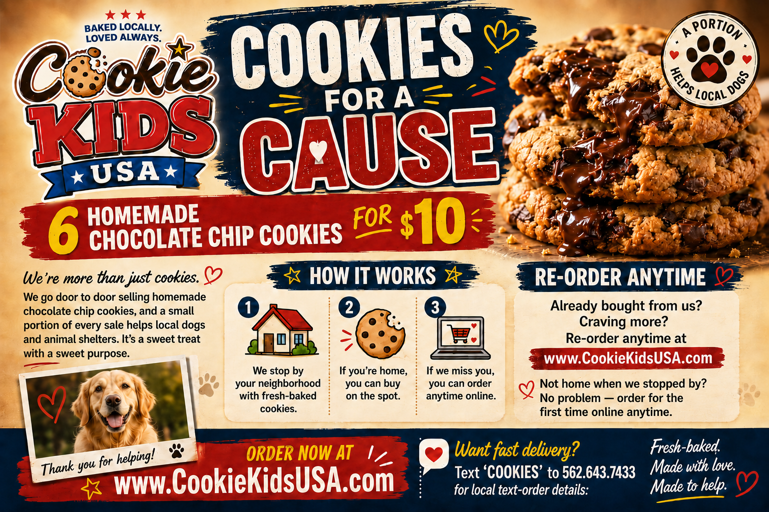 Cookie Kids USA postcard back